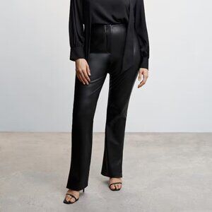 NWT Mango Faux-leather pants